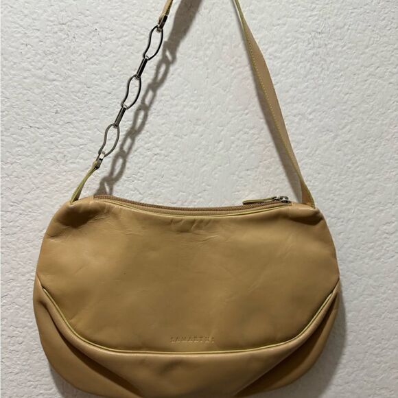 La Marthe nude color Leather Shoulder Bag - Picture 4 of 14